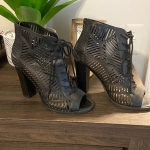 Black Open toed Botties